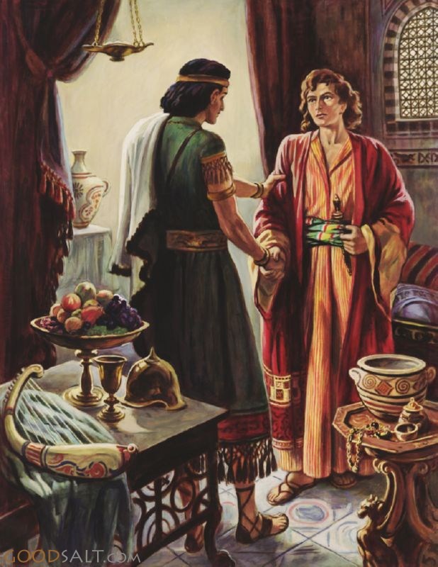 Jonathan said to David, "Go in peace, for the two of us have sworn together in the name of the Lord saying, 'The Lord will be between me and you and between my descendants and your descendants forever.'" (1 Samuel 20:42)